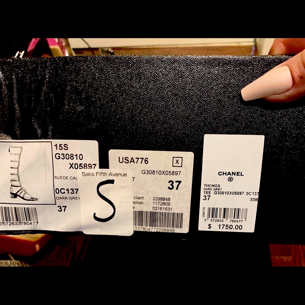 CHANEL knee highl cut our boots monogram CC RARE! - Picture 4 of 7